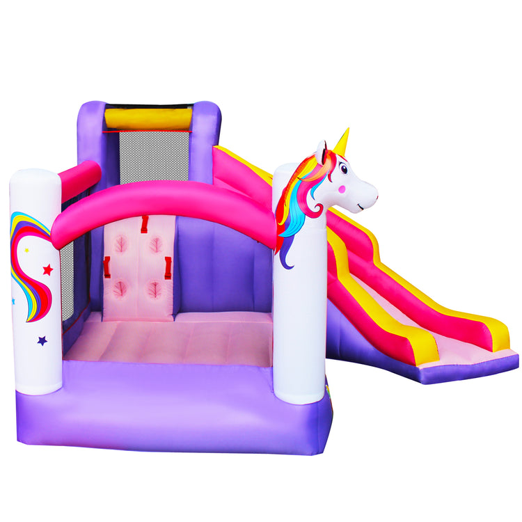 BESTPARTY Inflatable Unicorn Bounce House with Blower.